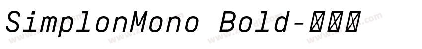 SimplonMono Bold字体转换